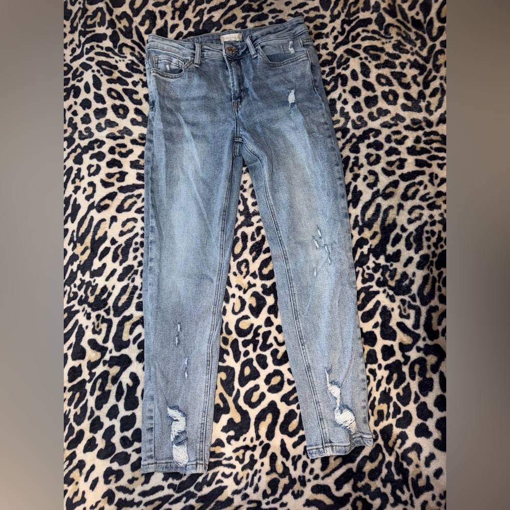 Altar'd State Light Blue Distressed Skinny Jeans